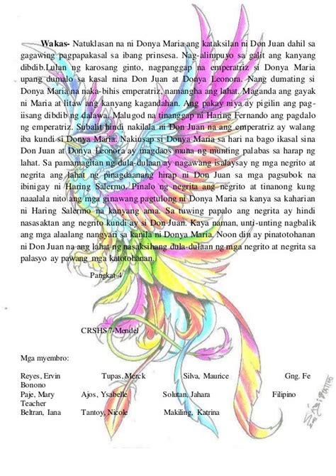 Buod ng ibong adarna ang kahilingan ni donya leonora sa hari ng .
